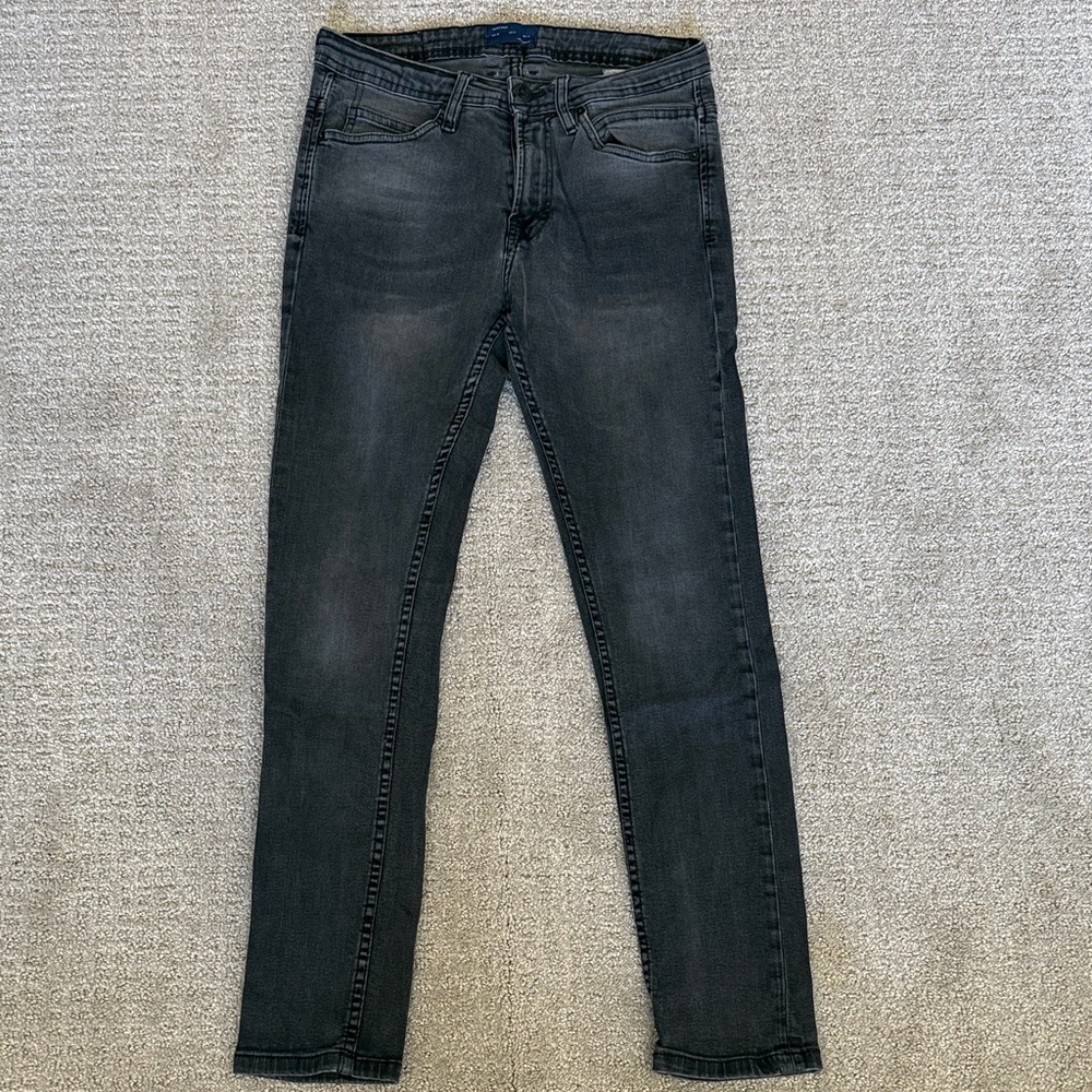 Zara Men's Charcoal Skinny Jeans